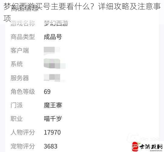 梦幻西游买号主要看什么？详细攻略及注意事项