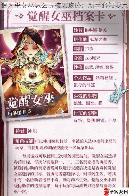 狼人杀女巫怎么玩技巧攻略：新手必知要点