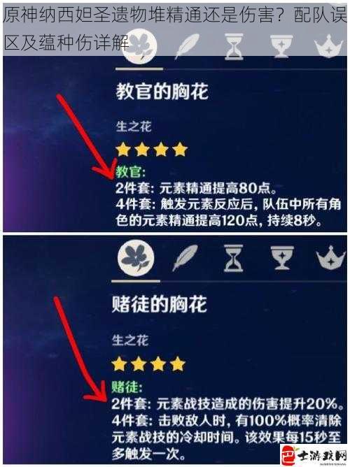 原神纳西妲圣遗物堆精通还是伤害？配队误区及蕴种伤详解