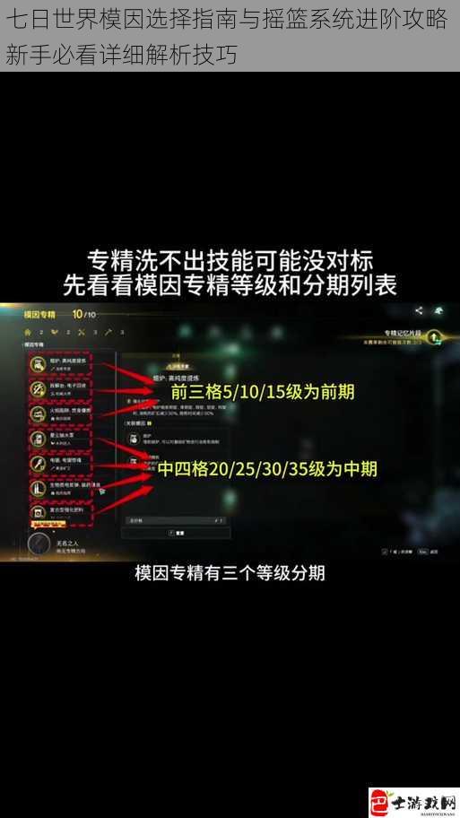 七日世界模因选择指南与摇篮系统进阶攻略 新手必看详细解析技巧